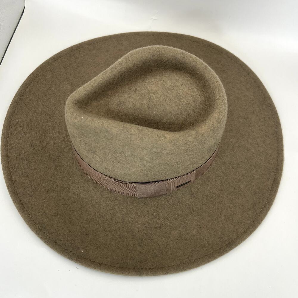 Brixton 100% Wool Felt Hat Heather Twig Beige Gray SMALL Wide Brim Western - Picture 3 of 7